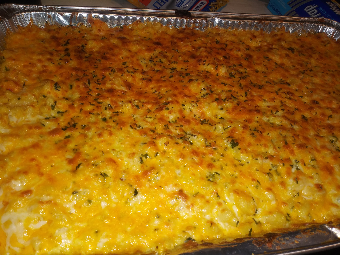 Baked Macaroni and Cheese (Long Pan)