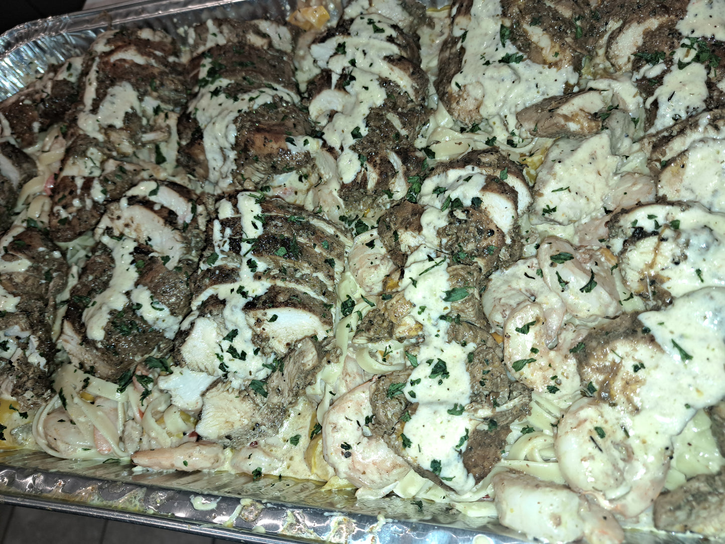 Chicken Alfredo (Original or Jerk) Large
