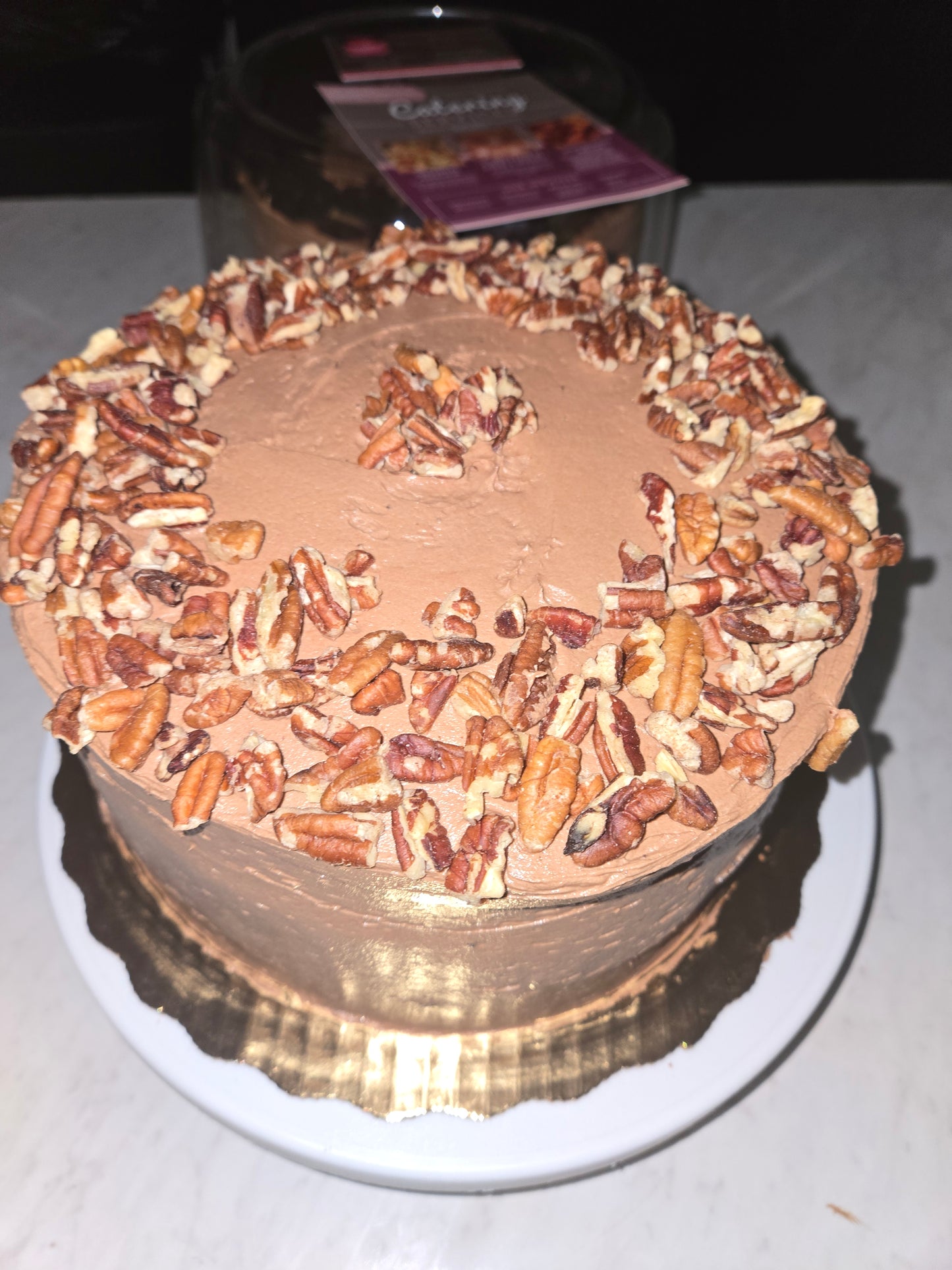 3-Layer Double Chocolate Cake (with nuts)