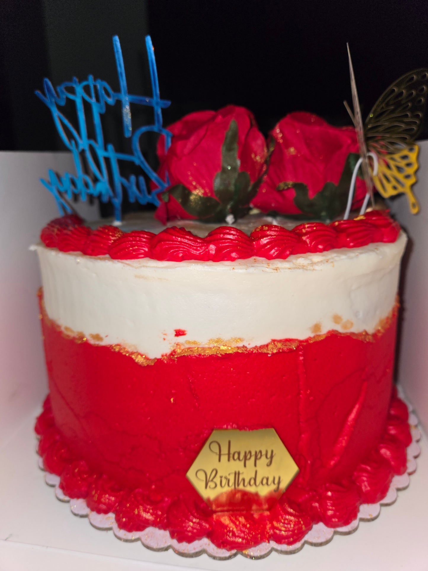 3-Layer Custom Cake (no edible image, 8-inch, simple designs)