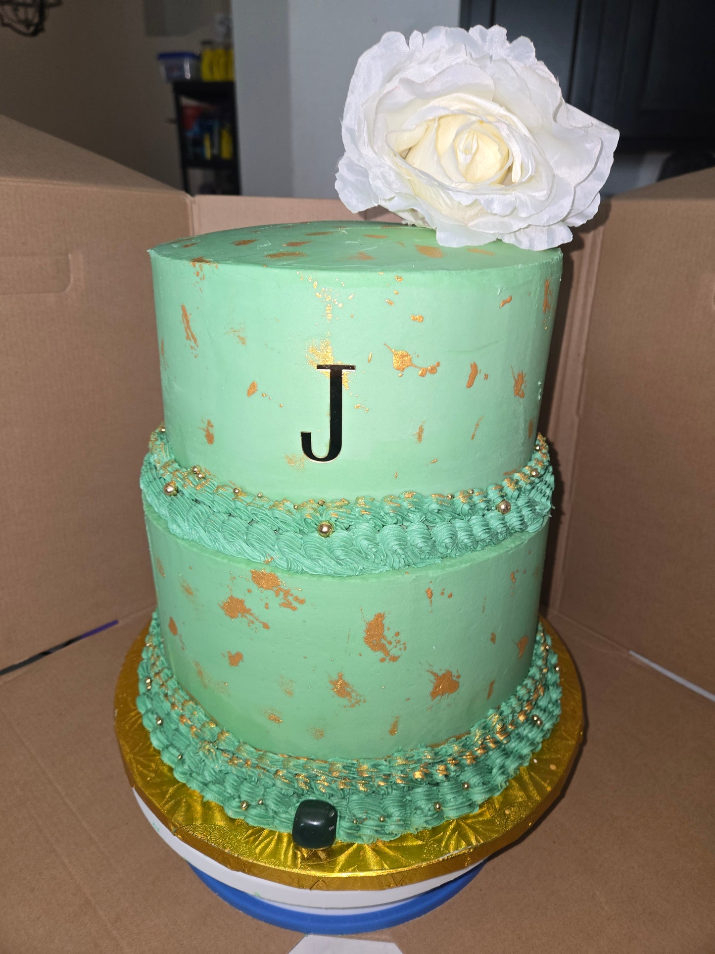 Two-tier customized cake